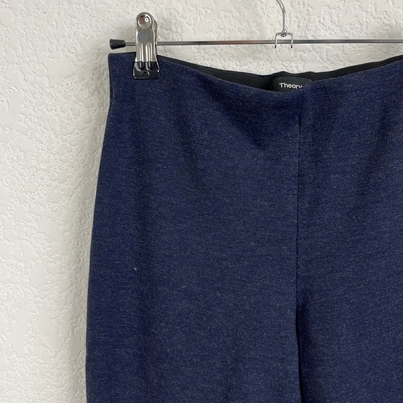 Theory Skinny Legging Double Knit Slit Hem Pants - Picture 3 of 10